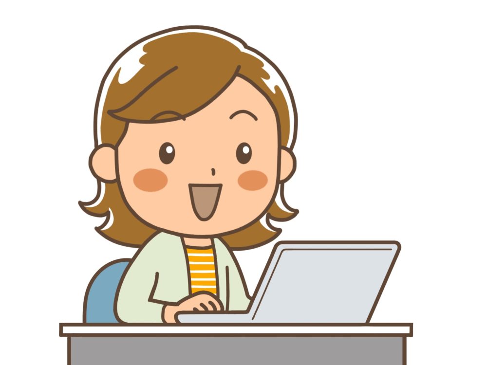 パソコン作業をする女性